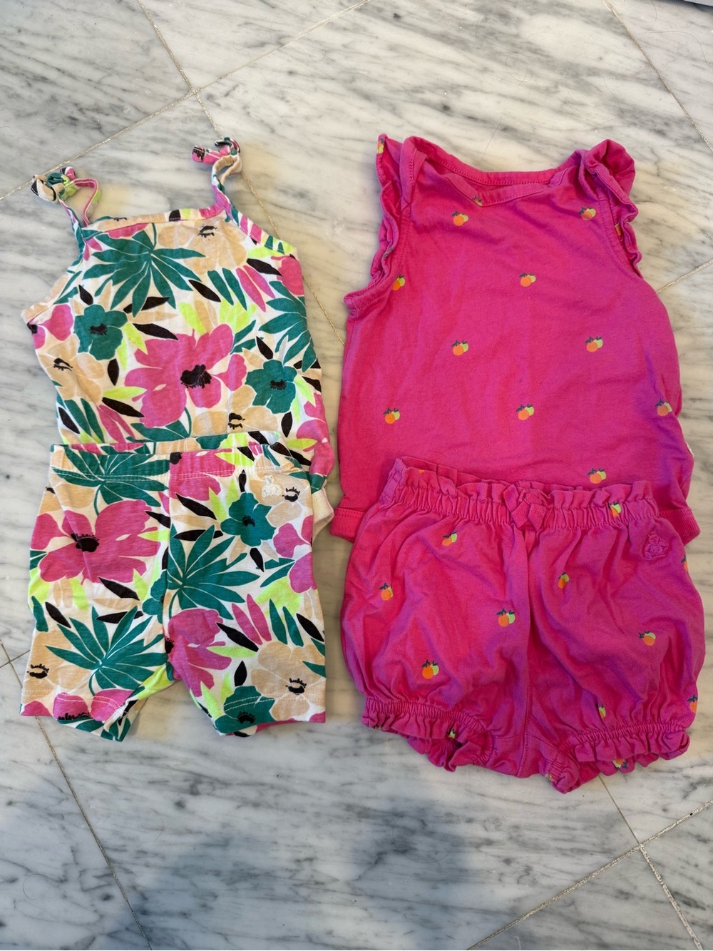 Gap Girls Pink Onesie and Shorts - Set of 2 - 3-6mo